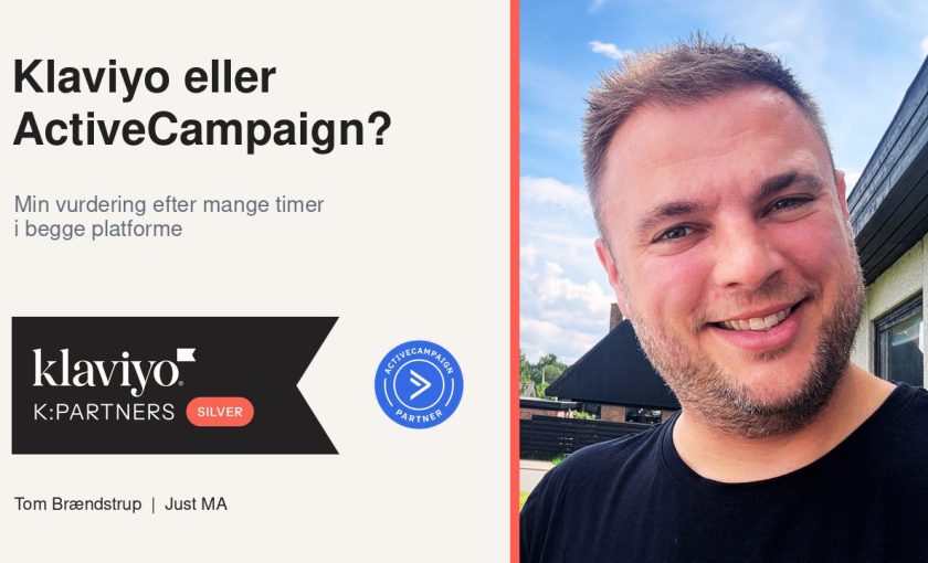 Tom Brændstrup sammenligner Klaviyo og ActiveCampaign